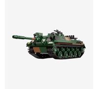 BlueBrixx Kanonenjagdpanzer 4-5 Bundeswehr, 774 bloques de sujeción KanJgPZ | Cañón movible, segmentos desmontables, silueta baja, camuflaje, 319 x 106 x 96 mm, formato estándar, 109782