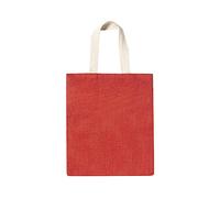BLUECHOLON Bolsa Tela Tote Bag Grande - Bolsas de Tela Lisa Mujer - Tote Bag con Asas 50cm - Bolsa Tela para Compra Reutilizable - Bolso Tote Bag en Yute de 240g/m2 y Asas de algodón - Colores (rojo)