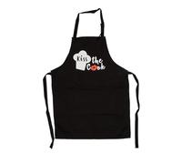 BLUECHOLON Delantal Cocina Original con Frases Divertidas - 80 x 60 cm - Disponible en 6 Modelos (Kiss The Cook)