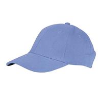 BLUECHOLON Gorra de niño de 6 Paneles en poliéster de Suave Acabado y Cierre Ajustable Trasero. con Orificios de ventilación Bordados y en variada Gama de Vivos Colores. (Celeste)