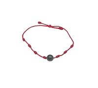 BLUECHOLON Pulsera Nudos Hilo Roja con Bola Palo Santo, Piedras. Pulsera Palo Santo Madera Sagrada (Nudos Rojo - Pirita)