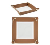 BLUECHOLON Vaciabolsillos. Bandeja Plegable de Piel Sintética, Organizador Portátil Multifunción para Llaves, Monedas, Teléfono