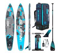 Bluefin Tabla de Paddle Surf Rogue 12'6, Tabla de Paddle Surf Touring Hinchable, Pack SUP con Remo de Carbono, SUP Race, Portátil y Fácil de Transportar, Incluye Accesorios