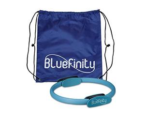 Bluefinity 10 Aros Pilates, Anillo Ejercicio, Yoga, Resistencia, Deporte, Fitness, Plástico Reforzado, 1 Ud, 39 cm, Turquesa