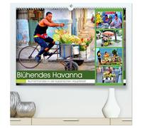 Blühendes Havanna - Blumenhändler in der kubanischen Hauptstadt (hochwertiger Premium Wandkalender 2026 DIN A2 quer), Kunstdruck in Hochglanz: Der Verkauf von Blumen in Habana Vieja