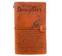 BlueInk to My Daughter Graduation Gifts from Mum - Diario de piel personalizable para niñas - Diario de viaje con mensaje grabado en inglés"I Am So Proud of You"