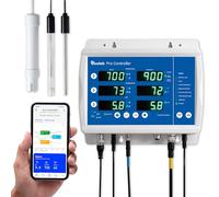 Bluelab Pro Controller Wi-Fi Fully Automated 24/7 Digital Monitor for Hydroponics Multi-Nutrient & pH Dosing with EC Temperature Probe and Edenic Remote Monitoring Essential for Agriculture