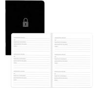 Blueline A007.81 - Cuaderno de contraseñas (tapa flexible, 12,7 x 8,9 cm), color negro
