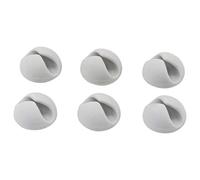 BlueLounge CableDrop - Pack de 6 pinzas para cables, gris