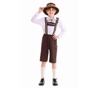 Bluelucon Disfraz de Halloween para niños, disfraz de pirata, uniforme steampunk, temática steampunk, ropa de club, con accesorios, niña pirata, capitán pirata, vestido Nina, cinturón y sombrero