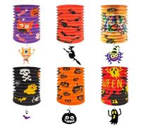 Bluelves Halloween Papel Linterna Decoración, Halloween Plegable Linterna de Papel Fantasma Araña Bruja Calabaza Monstruo Decoraciones Colgantes para Decoración de Halloween Fiesta Chico Niña Niño