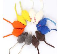 Bluelves Juguetes para Gato, 12 Piezas Gato Juguete Interactivo, Raton Juguete Gato, Catnip Juguetes con Campanas Catnip para Gatos, Peluche Ratones Multicolor