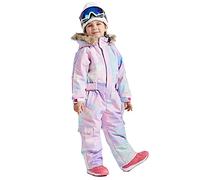 Bluemagic Traje de Esquí para Niños, Traje de Nieve una Pieza Niñas al Aire libre a Prueba de Viento, Impermeable y Transpirable, Diseño de una Pieza(Acuarela de Neón, 100 cm, 4 Años)