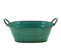 Blümelhuber Cuba galvanizada - Cuenco para plantar - Decoración de jardín exterior - Bandeja de agua Mini estanque decoración de balcón