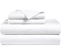 Bluemoon Homes Juego de sábanas de 4 Piezas de 1000 Hilos de algodón Egipcio 100% Acabado Italiano, colchón de hasta 21 Pulgadas de Profundidad, patrón sólido (Color: Blanco, tamaño Queen).