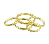 bluemoona 10 pcs - latón extremos redondos llavero llavero anillo de Split 20 mm 25 mm 30 mm 32 mm 35 mm 3/4 "1"