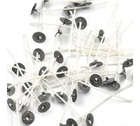 Bluemoona 200 mechas de vela de 70 mm con núcleo de zinc preperforadas para hacer velas