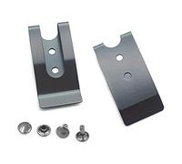 Bluemoona 4 juegos de hebillas de metal, 54 x 25 mm, cierre de clip para cinturón, gancho de resorte, agujeros dobles, color negro