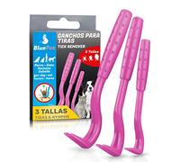 BluePet 3X Ganchos Garrapatas, Pinza Antigarrapatas Perros, Gatos, Caballos | Ganchos para Garrapatas. Set de 3 Tamaños. Pinza Quita Garrapatas para Perros, Gatos y Caballos. Eliminador de Garrapatas.