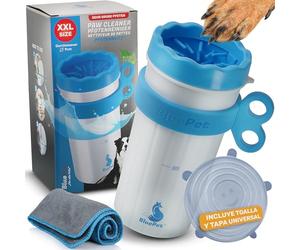 BluePet Limpiador de Patas para Perros XXL, Limpia Patas Perro Grande, Lavar Patas Perro, Paw Cleaner Dog, Limpiar y Cuidar, Lava Pata Suavemente, Limpiador de Pies Perros + Toalla de Microfibra