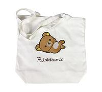 Blueprint Collections Rilakkuma - Bolsa de compras reutilizable, bolsa de libros escolares, bolsa de algodón | Papelería y regalos Rilakkuma, Brown, Medium