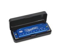 Blues Armónica 10 Agujeros Armónicas Diatonica En Do, Harmonica Diatonica C Armónica Blues Harp con Estuche, Para Principiantes, Adultos, Niños, Profesionales (Azul)