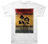 Blues Brothers Movie Tonight Only Adult T Shirt tee White Mens