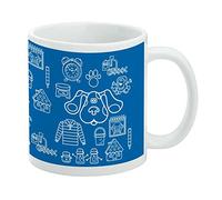 Blue's Clues - Taza de café de cerámica con arte icónico, tazas de regalo novedosas para café, té y bebidas calientes, 11 onzas, color blanco