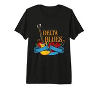 Blues Guitarrista y Fan de la música Rock o Delta Blues Camiseta Premium