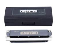 Blues Harmonica Mouthorgan, 10 agujeros Professional Mouthorgan g Key Gifts Cubierta de acero inoxidable para principiantes y jugadores profesionales(oro)