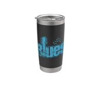 Blues Music Chicago Trompeta Blues Vaso térmico de acero inoxidable de doble pared