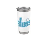 Blues Music Chicago Trompeta Blues Vaso térmico de acero inoxidable de doble pared