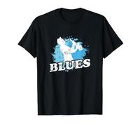 Blues Saxofón Música Camiseta gráfica económica, Hombre, Negro, M