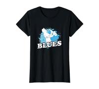 Blues Saxofón Música Camiseta gráfica económica, Mujer, Negro, XL