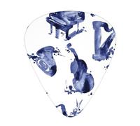 Blues Saxofón Piano Violonchelo Bajo,12 púas de guitarra, 3 grosores diferentes para guitarra acústica, bajo y ukelele