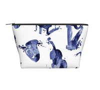 Blues Saxofón Piano Violonchelo Bajo, Bolsa de artículos de tocador Bolsa de Maquillaje Bolsa de cosméticos Bolsa de artículos de tocador de Viaje portátil