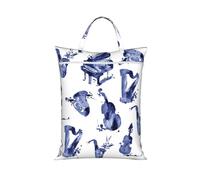 Blues Saxofón Piano Violonchelo Bajo,Bolsa de viaje para ropa sucia, bolsa plegable para ropa sucia