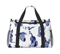Blues Saxofón Piano Violonchelo Bajo,Bolsas Deportivas, Bolsos de Viaje Deportivos Cruzados de Mano, Bolsas de Viaje de Gran Capacidad para Mujeres y Hombres.