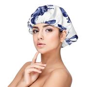 Blues Saxofón Piano Violonchelo Bajo,Gorro de dormir de satén para adultos - Gorro de dormir elástico para mujer, cubrecabello nocturno