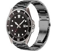 Blueshaweu 18 mm 20 mm 22 mm pulsera compatible con Casio Watch, Classic alta calidad acero inoxidable correa de reloj compatible con Casio MDV106-1AV / MDV107 / F-91W
