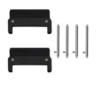 Blueshaweu Adaptador de metal QuickFit, 20 mm, 22 mm, 26 mm para Garmin Fenix, Quatix, Tactix, Foretrex, Enduro, etc. Kit de conectores de acero inoxidable con lengüetas de repuesto, 20mm QuickFit