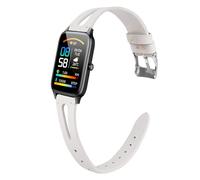 Blueshaweu Compatible con la correa de reloj inteligente Dyurwa P97, correa de cuero vintage delgada de repuesto compatible con Soudorv P97, Dyurwa P97 Smart Watch, 18mm, Cuero, No es una piedra