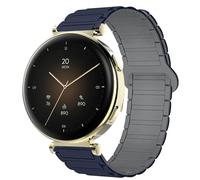 Blueshaweu Correa de 18 mm compatible con Hama Smartwatch 7000 de 1,32 pulgadas, silicona suave, totalmente magnética, ajustable, compatible con Hama 7000 Smartwatch, Große, Silicona, No es una piedra