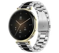 Blueshaweu Correa de 18 mm compatible con reloj inteligente Hama 7000 de 1,32 pulgadas, de acero inoxidable, compatible con reloj inteligente Hama 7000, Große, Silicona, No es una piedra preciosa
