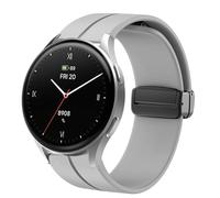 Blueshaweu Correa de 18 mm de 20 mm compatible con Hama Smartwatch 8900 1,32 pulgadas / 8900 de 1,43 pulgadas, silicona suave, doble magnético, ajustable, compatible con reloj inteligente Hama 8900