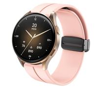 Blueshaweu Correa de 18 mm de 20 mm compatible con Hama Smartwatch 8900 1,32 pulgadas / 8900 de 1,43 pulgadas, silicona suave, doble magnético, ajustable, compatible con reloj inteligente Hama 8900