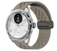 Blueshaweu Correa de 18 mm y 20 mm, compatible con reloj inteligente Withings, transpirable, de silicona suave, doble magnética, ajustable para ScanWatch 2 38 mm/ScanWatch 2 42 mm, 18mm, Silicona, No