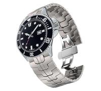 Blueshaweu Correa de 22 mm compatible con Casio MDV106 Watch, Classic de alta calidad de acero inoxidable, compatible con Casio MDV106-1AV / MDV107, Große, Silicona, Sin piedra preciosa