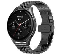 Blueshaweu Correa de metal de 18 mm y 20 mm, compatible con Hama Smartwatch 8900 de 1,32 pulgadas / 8900 de 1,43 pulgadas, correa de acero inoxidable ajustable compatible con reloj inteligente Hama
