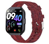 Blueshaweu Correa de repuesto de tela tejida de nailon transpirable de 22 mm compatible con QCOQ, Hendari, CASCHO P98 Smart Watch de 1.97 pulgadas, compatible con Motast, Togala, Jugeman P99, HKOMA